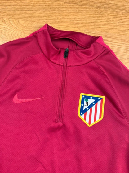 Atletico Madrid Trainingsjacke Quarterzip – Nike, Größe S, Burgunderrot jasje - veste- giacca