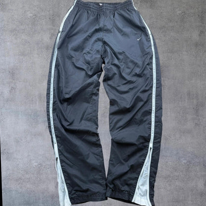 Nike Track Pants – Schwarz – Baggy Fit – Herren S – Nylon – Open Leg