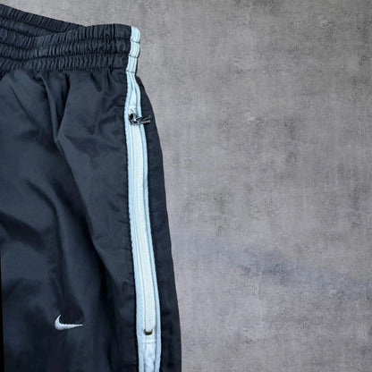 Nike Track Pants – Schwarz – Baggy Fit – Herren S – Nylon – Open Leg