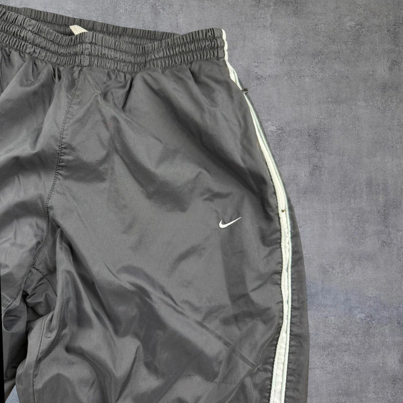Nike Track Pants – Schwarz – Baggy Fit – Herren S – Nylon – Open Leg