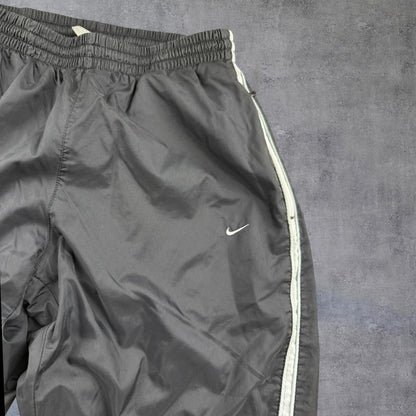 Nike Track Pants – Schwarz – Baggy Fit – Herren S – Nylon – Open Leg