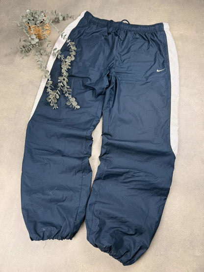 Nike Track Pants – Marine/Weiß – größe L (Gummizug defekt links) baggy y2k