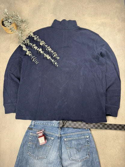 Ralph Lauren Quarter Zip – Marineblau – Feinstrick – Größe XL