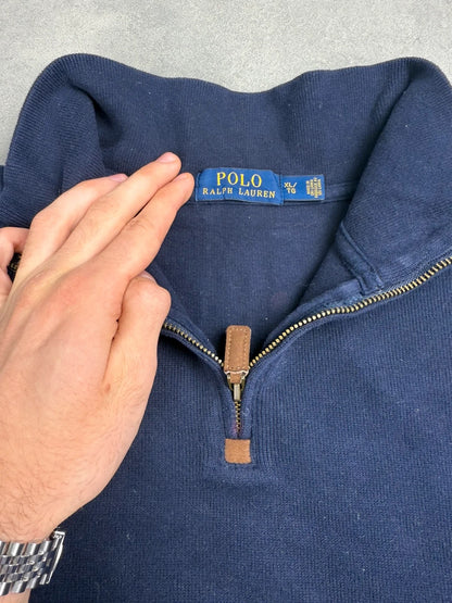 Ralph Lauren Quarter Zip – Marineblau – Feinstrick – Größe XL