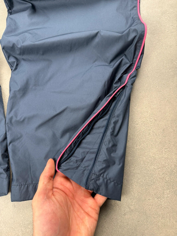 Nike Track Pants – Schwarz mit pinkem Piping – Damen L – Vintage