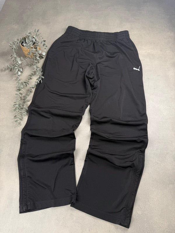 Puma Vintage Trainingshose Schwarz Beinsipper L-XL Sporthose Jogginghose trackpants