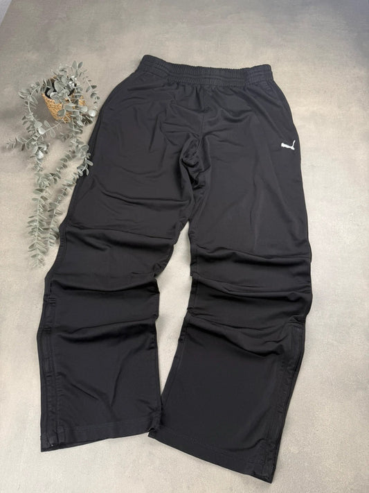 Puma Vintage Trainingshose Schwarz Beinsipper L-XL Sporthose Jogginghose trackpants
