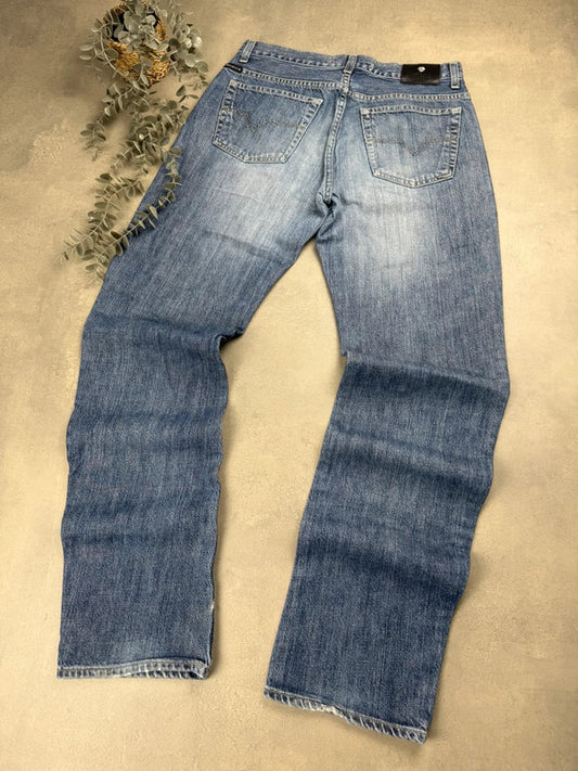 Versace Jeans – Blau – Made in Italy – W32 / EU 46 – Luxury Denim