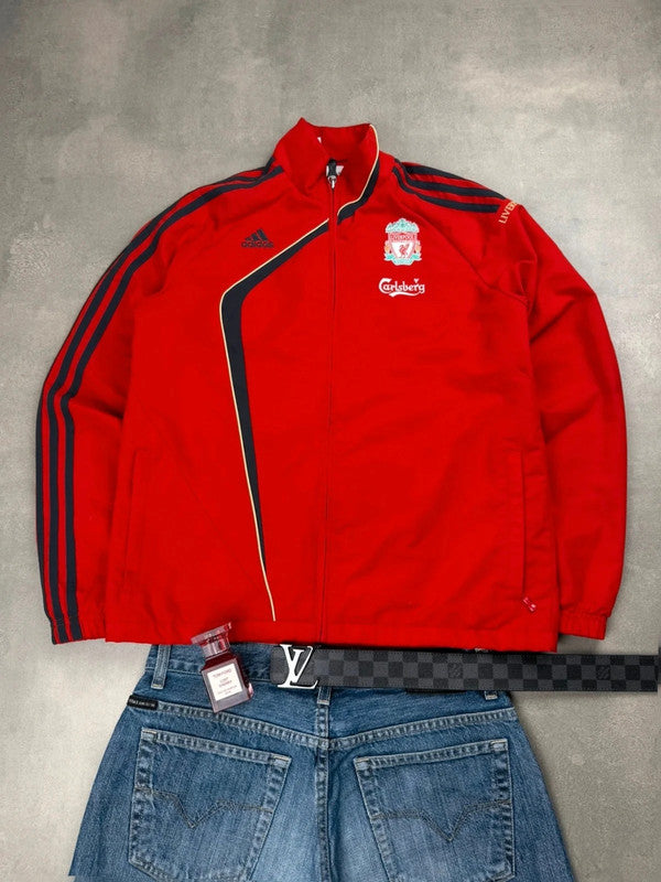 Liverpool Track jacket – rot/Schwarz – Herren XS
