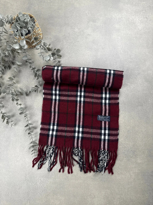 Burberry Schal – Dunkelrot – 100 % Lammwolle – 1.04