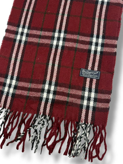 Burberry Schal – Dunkelrot – 100 % Lammwolle – 1.04