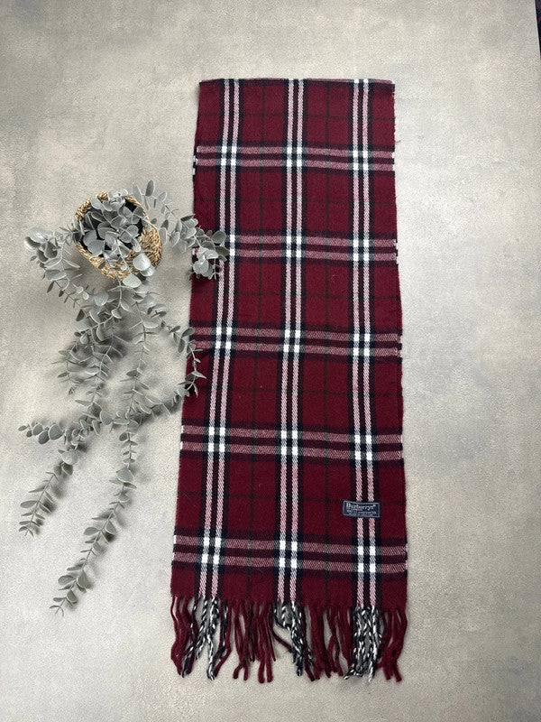 Burberry Schal – Dunkelrot – 100 % Lammwolle – 1.04