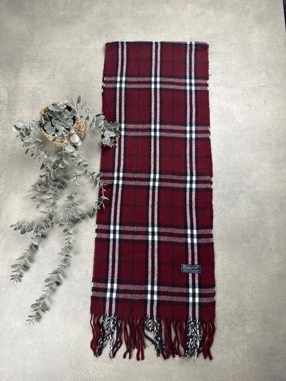 Burberry Schal – Dunkelrot – 100 % Lammwolle – 1.04