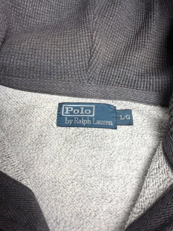 Ralph Lauren Zip Hoodie – Grau – Distressed Edition – Größe L
