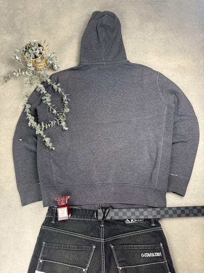 Ralph Lauren Zip Hoodie – Grau – Distressed Edition – Größe L