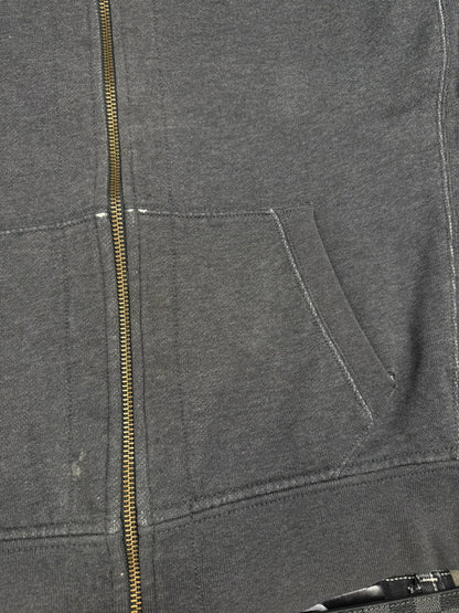 Ralph Lauren Zip Hoodie – Grau – Distressed Edition – Größe L