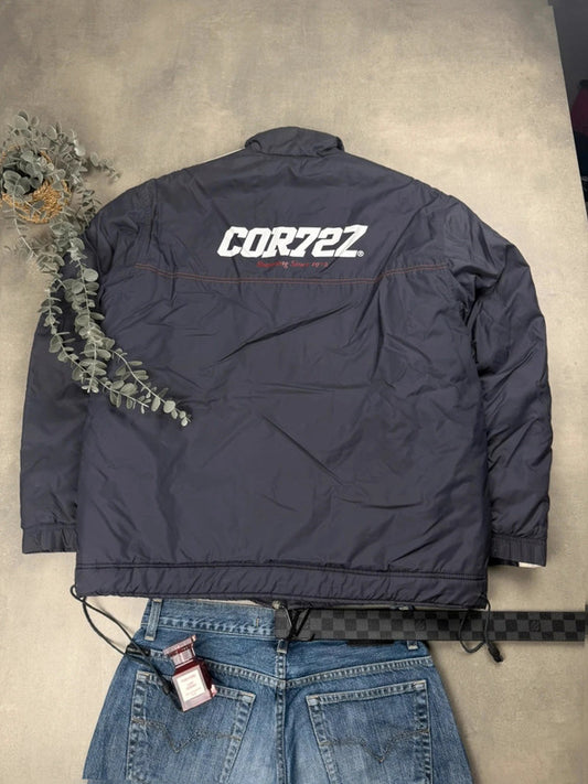 Nike Cortez Winterjacke – Schwarz – Y2K – Größe L