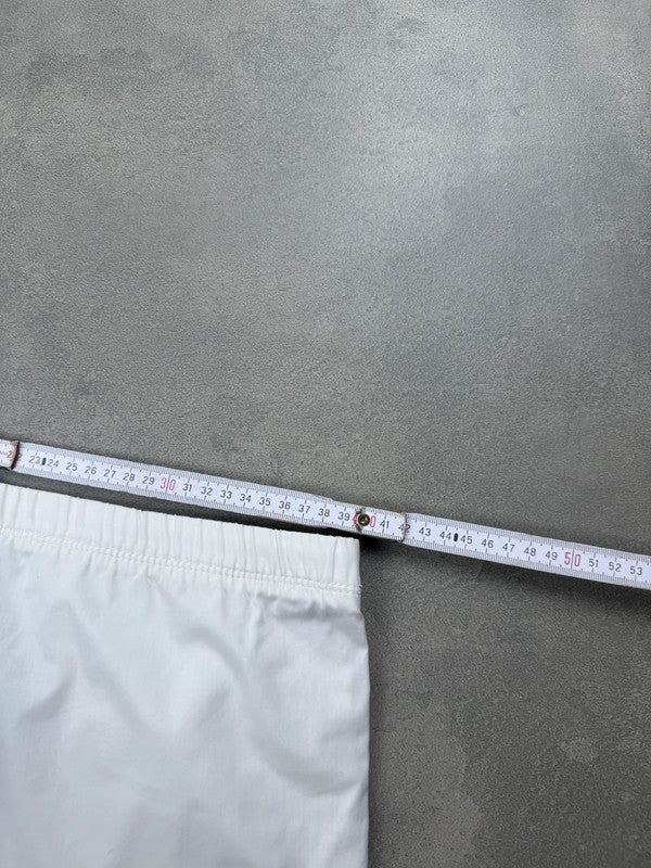 Nike Trackpants – Weiß – Open Leg – Damen S – Leinenoptik