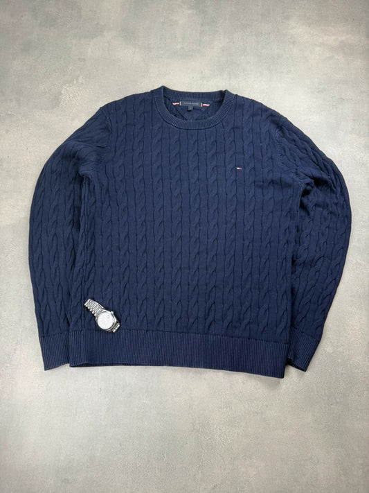 Tommy Hilfiger Zopfstrickpullover – Größe L – Top Zustand