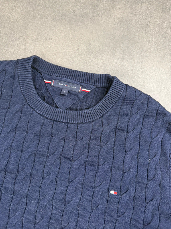 Tommy Hilfiger Zopfstrickpullover – Größe L – Top Zustand