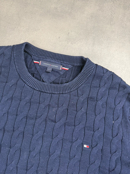 Tommy Hilfiger Zopfstrickpullover – Größe L – Top Zustand
