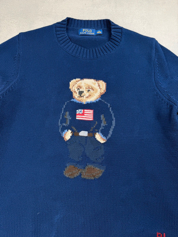 Ralph Lauren Polo Bear Sweater – Marineblau – Größe S Strick