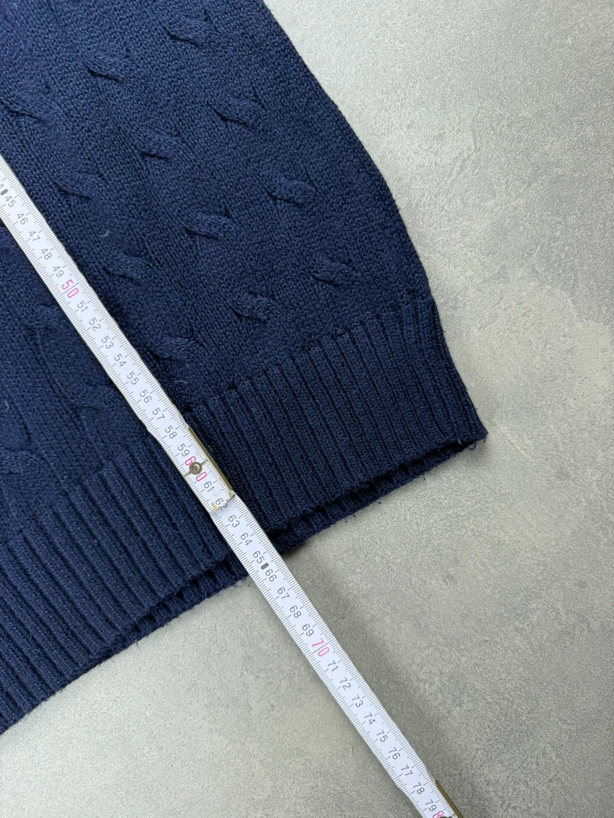 Ralph Lauren Cable Knit Sweater – Dunkelblau – Größe S