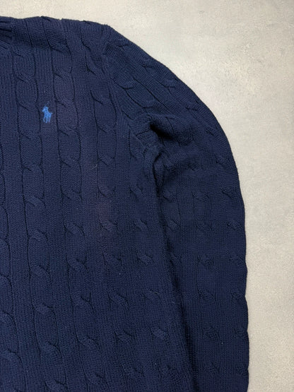 Ralph Lauren Cable Knit Sweater – Dunkelblau – Größe S