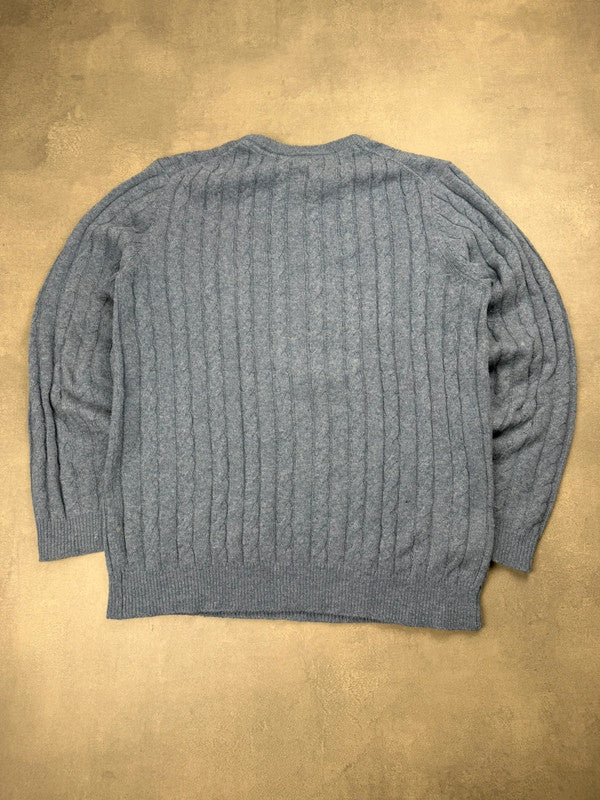 Lyle & Scott Cable Knit Sweater – Blau – Größe M