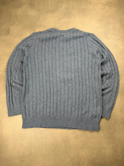 Lyle & Scott Cable Knit Sweater – Blau – Größe M