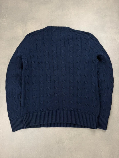 Ralph Lauren Cable Knit Sweater – Marineblau – Größe S