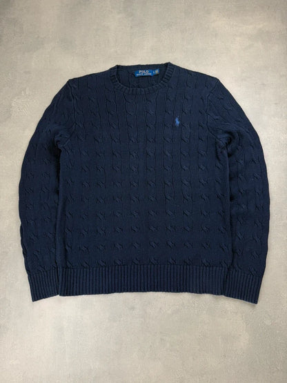 Ralph Lauren Cable Knit Sweater – Marineblau – Größe S
