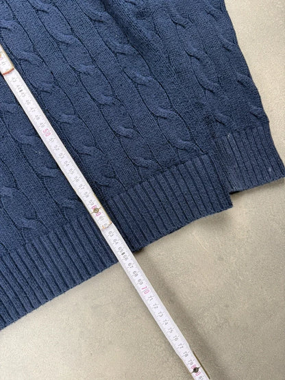 Ralph Lauren Cable Knit Sweater – Marineblau – Größe M
