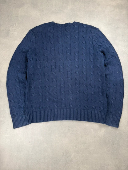 Ralph Lauren Cable Knit Sweater – Marineblau – Größe M