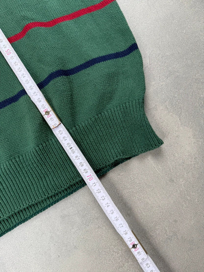 Lacoste Sweater – Grün – Gestreift – Größe L
