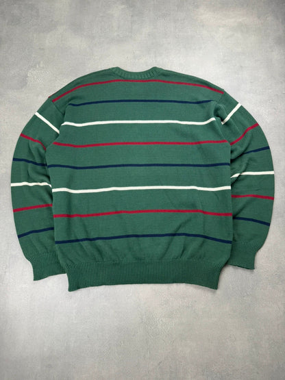 Lacoste Sweater – Grün – Gestreift – Größe L