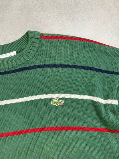 Lacoste Sweater – Grün – Gestreift – Größe L