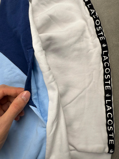 Lacoste Full Zip Hoodie – Weiß Blau – Größe S