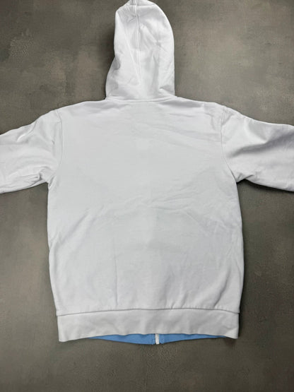 Lacoste Full Zip Hoodie – Weiß Blau – Größe S