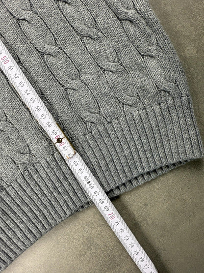 Ralph Lauren Cable Knit Sweater – Grau – Größe L