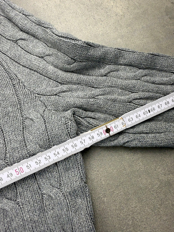 Ralph Lauren Cable Knit Sweater – Grau – Größe L