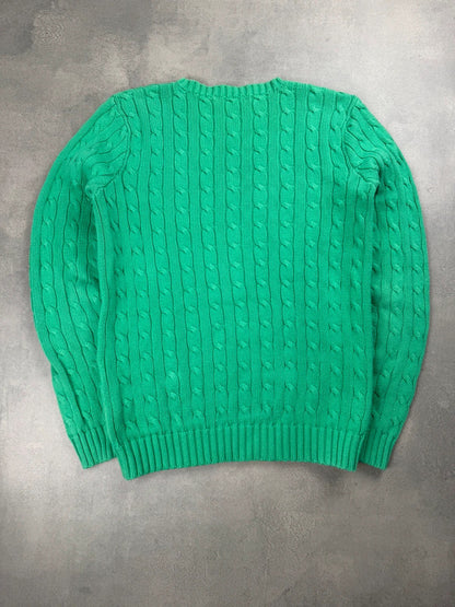 Ralph Lauren Cable Knit Sweater – Grün – Größe XS