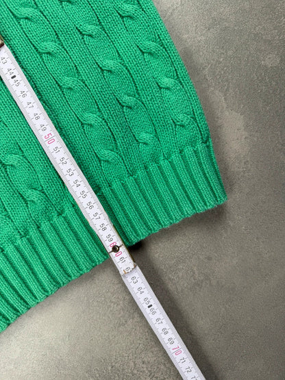 Ralph Lauren Cable Knit Sweater – Grün – Größe XS