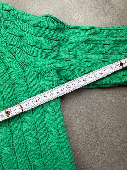 Ralph Lauren Cable Knit Sweater – Grün – Größe XS