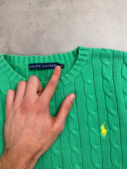 Ralph Lauren Cable Knit Sweater – Grün – Größe XS