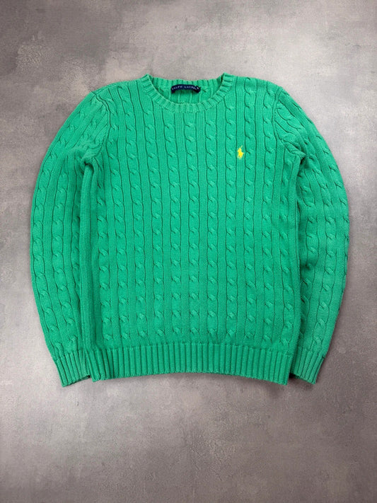 Ralph Lauren Cable Knit Sweater – Grün – Größe XS
