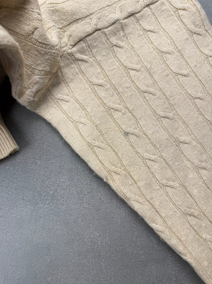 Lacoste Cable Knit Sweater – Beige – Größe S