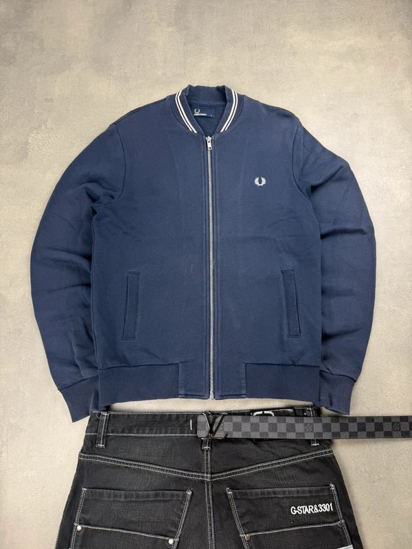Fred Perry Zip Jacket – Marineblau – Größe S
