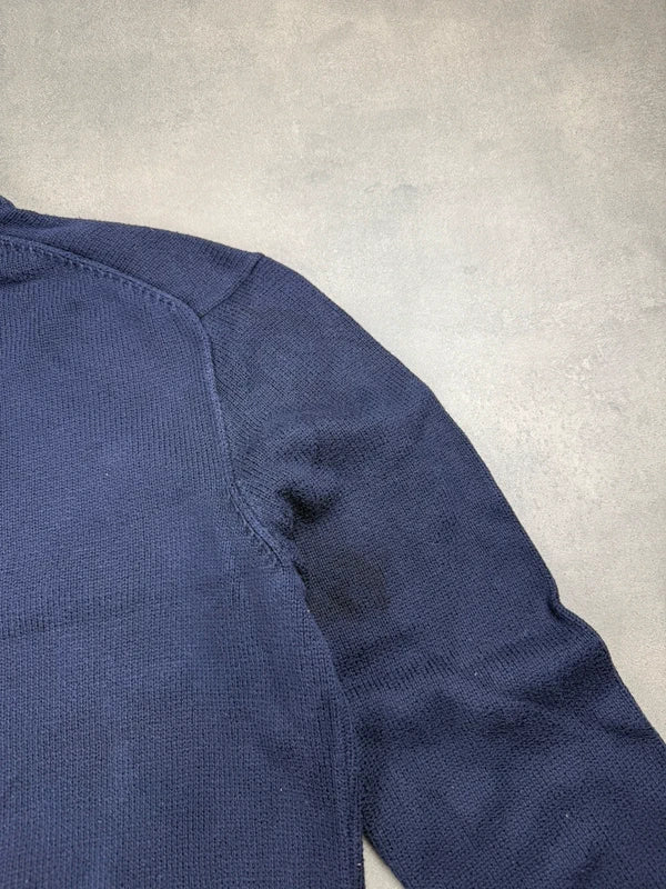 Ralph Lauren Quarter Zip Sweater – Marineblau – Größe L
