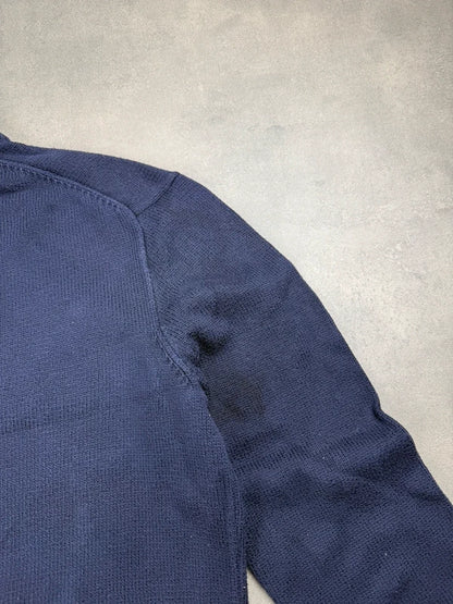 Ralph Lauren Quarter Zip Sweater – Marineblau – Größe L